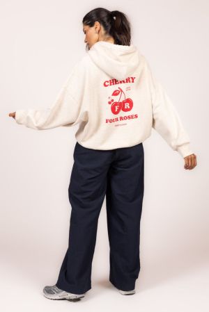 9557 CAM HOODIE ECRU MULTI