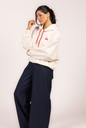 9557 CAM HOODIE ECRU MULTI