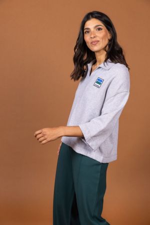9566 CAM SWEATER GREY CHINE