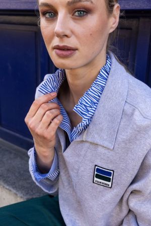 9566 CAM SWEATER GREY CHINE