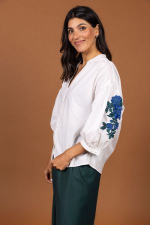 9567 SH BLOUSE PETROL