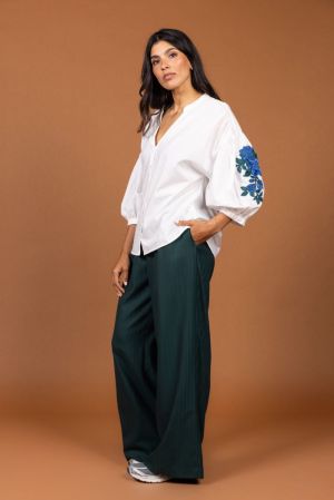 9567 SH BLOUSE PETROL