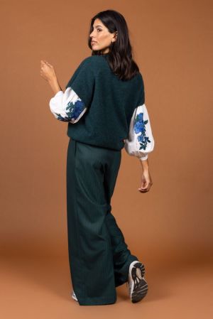 9567 SH BLOUSE PETROL