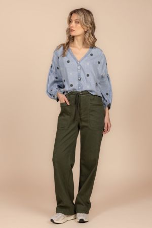 9660 SH BLOUSE LIGHT BLUE JEAN