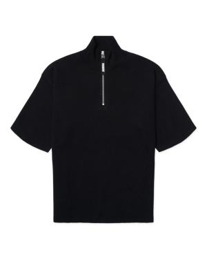 WBKimchi SS 1/2 Zip 0099 Black