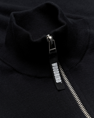 WBKimchi SS 1/2 Zip 0099 Black