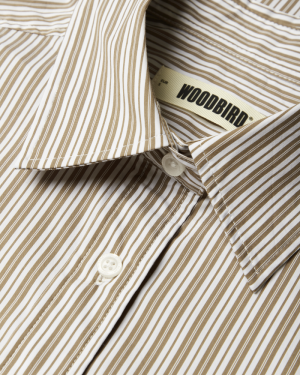 WBLiva Stripe Shirt 0330 Taupe Brow