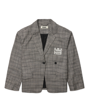 WBYun Check Blazer 0005 Black-Grey