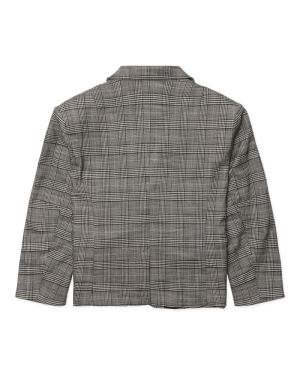 WBYun Check Blazer 0005 Black-Grey