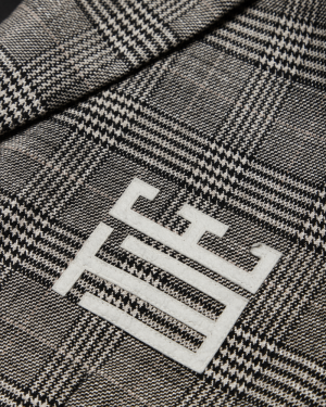 WBYun Check Blazer 0005 Black-Grey