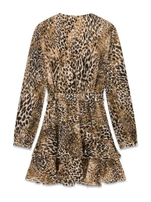 CLARISSE BELTED FLAR W4225 LEOPARD S